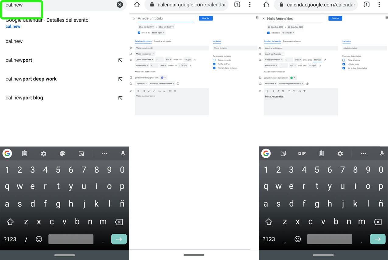 Kalendář Google: pro nejjednodušší způsob vytvoření události Kalendar Google pro nejjednodussi zpusob vytvoreni udalosti