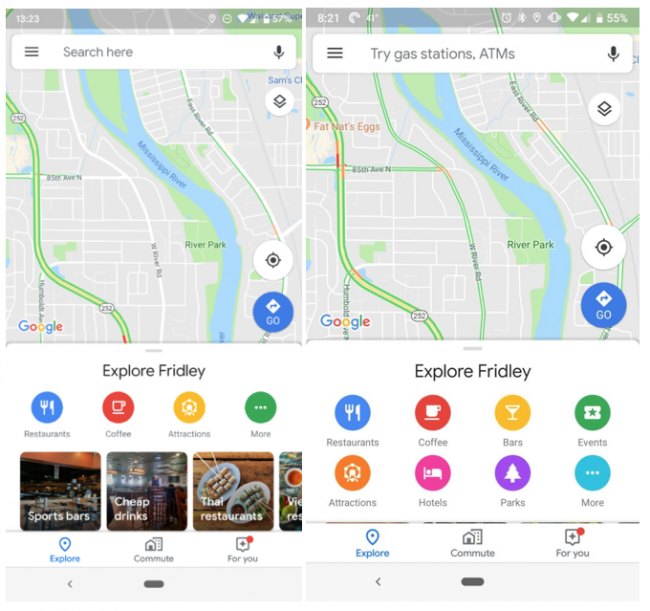 Mapy Google rozšiřují kartu Prozkoumat, abyste se dostali na nová místa Mapy Google rozsiruji kartu Prozkoumat abyste se dostali na nova