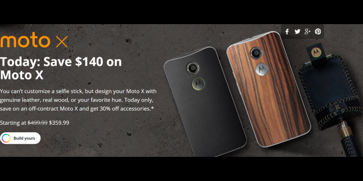 Moto X na April Fools Day klesl o 140 $