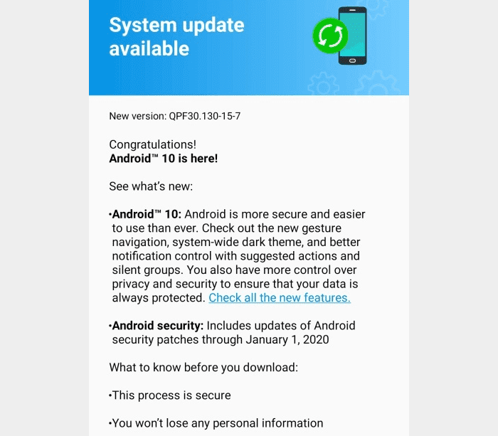 Motorola Moto Z4 začíná aktualizovat na Android 10 3 Motorola Moto Z4 Android 10