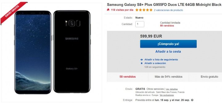 Obrázek - Nabídka: Samsung Galaxy S8 + za méně než 600 EUR