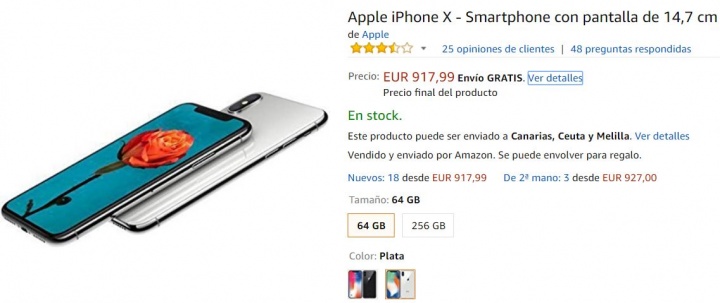 Obrázek - Nabídka: iPhone X za 918 eur na Amazonu