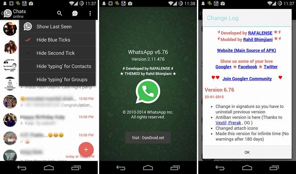 Nainstalujte si WhatsApp Plus neobjevené s vývojáři XDA