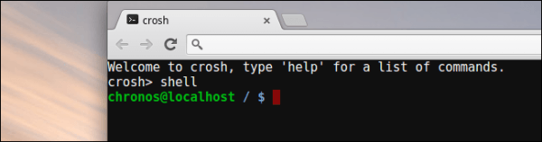 Terminál v systému Chrome OS