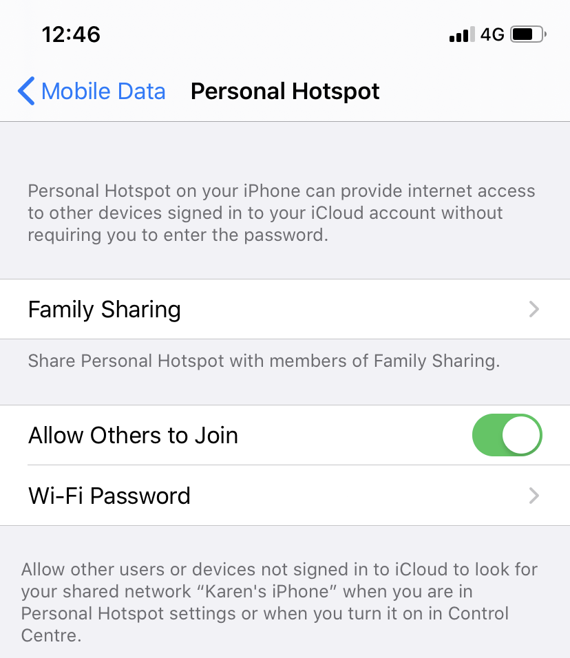 Nastavte iPhone jako přístupový bod Nastavte iPhone jako pristupovy bod