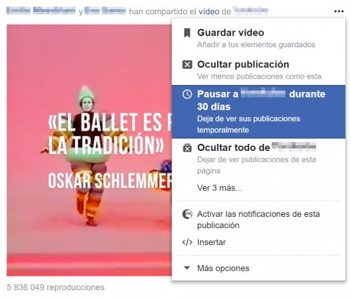 Vizuální - Facebook Odložit obrázek: ztlumte své přátele, aniž byste je blokovali