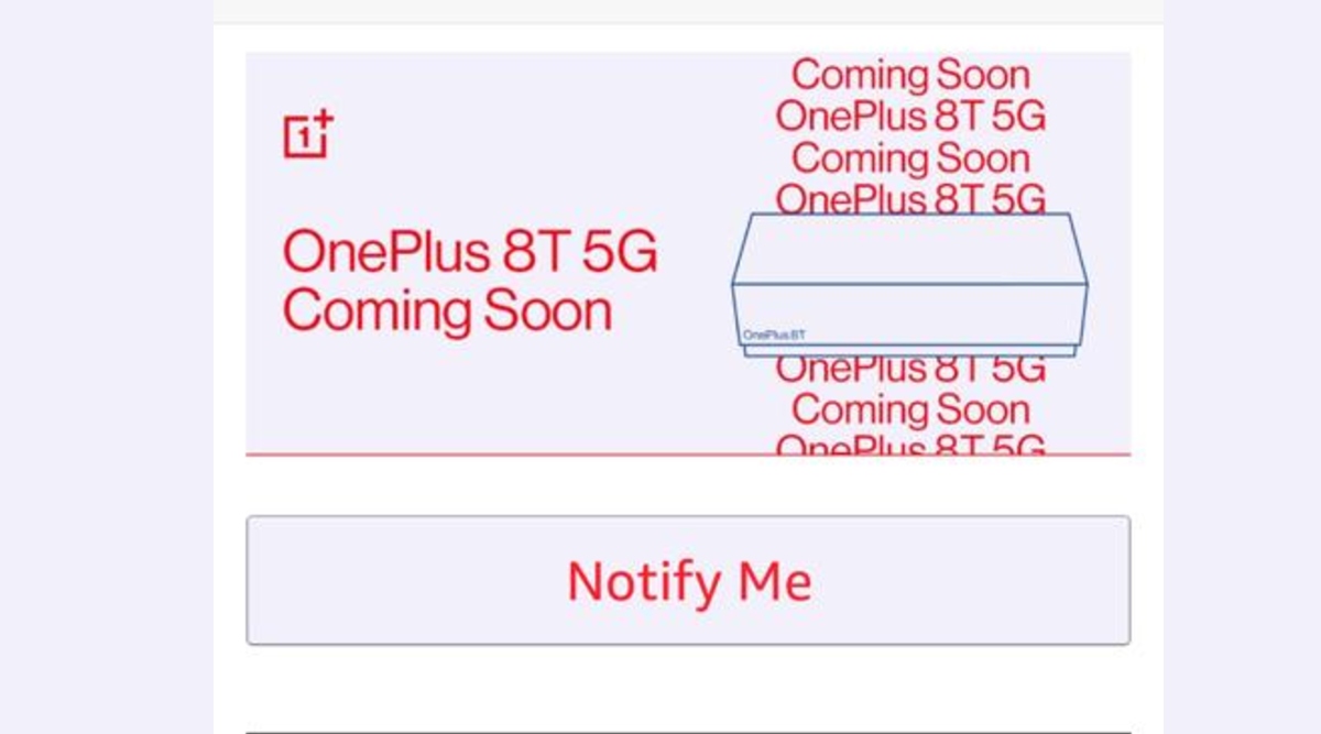OnePlus 8T představený v nadcházející Amazonii v Indii
