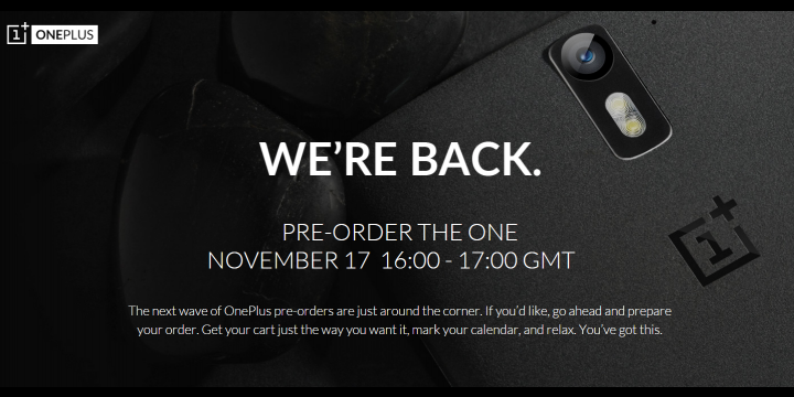 OnePlus One: nová předobjednávka na 17. listopadu
