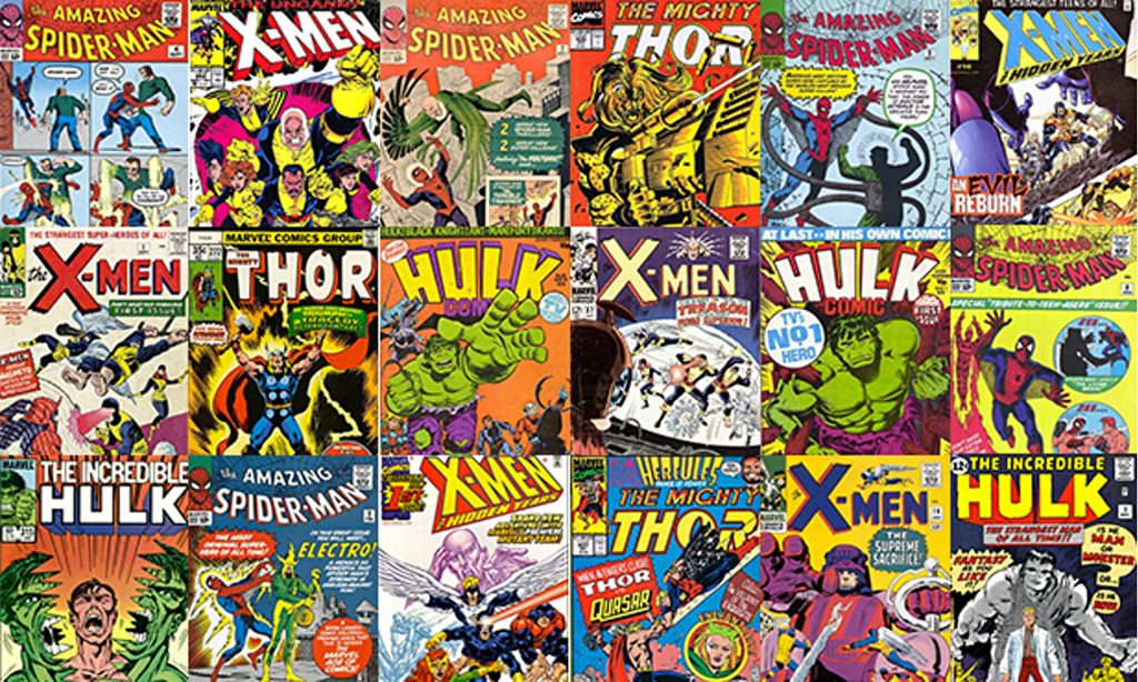 Online komiksové weby 14 Marvel çizgi kahramanları kapakları