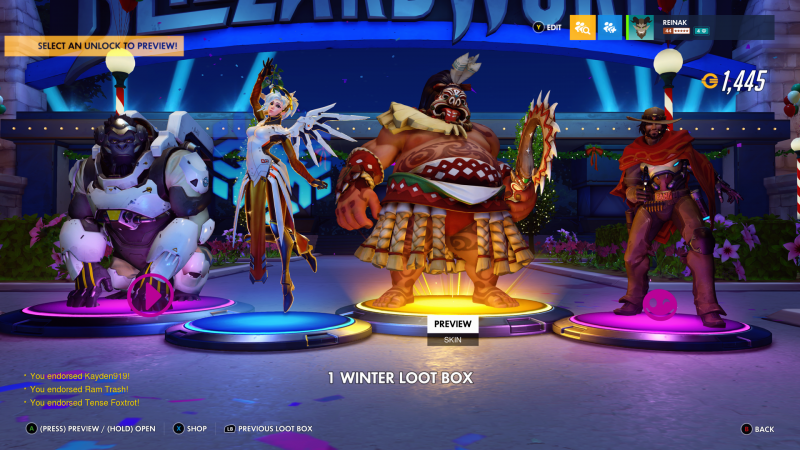 Overwatch dává všem hráčům pět loot boxů ...