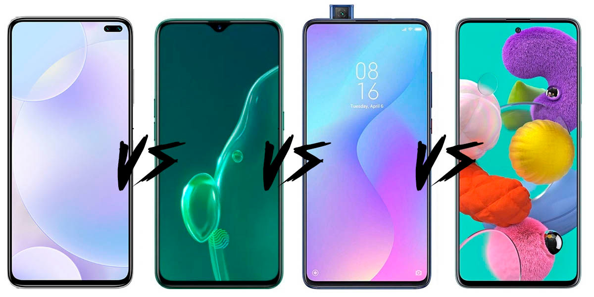 bit x2 vs realme x2 vs xiaomi mi 9t vs samsung galaxy a51 karşılaştırması