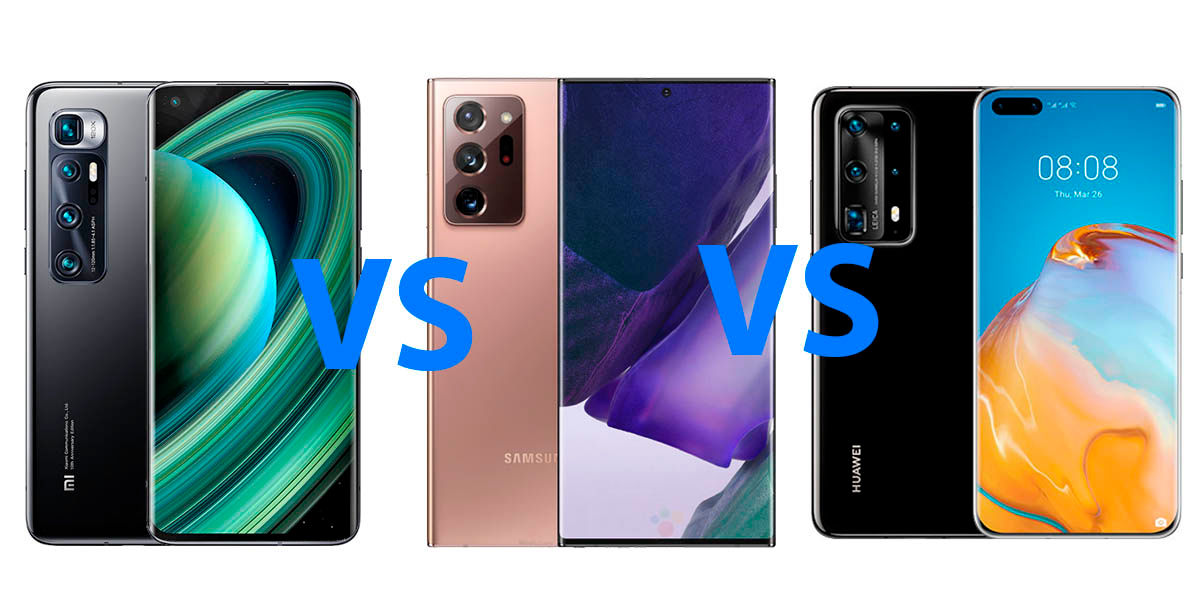 mi 10 ultra vs note 20 ultra vs p40 pro plus