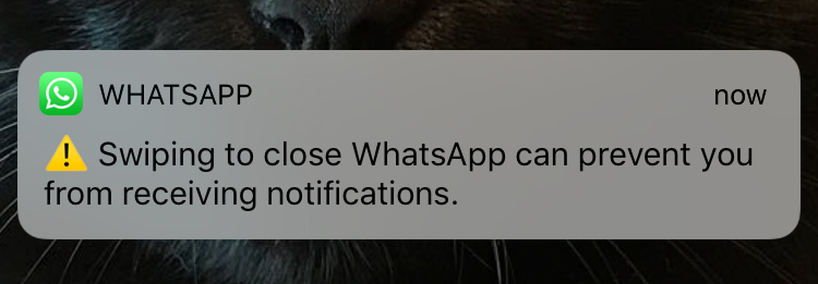 Posunutím zavřete WhatsApp, jak používat tuto funkci?