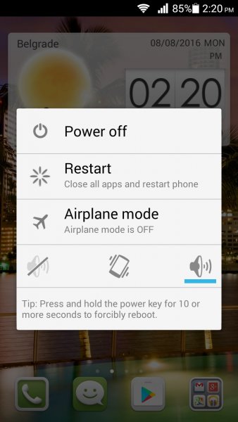 Android mobil cihazını yeniden başlatın