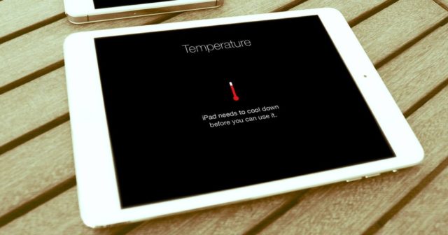 Zpráva, když se iPhone nebo iPad příliš zahřeje