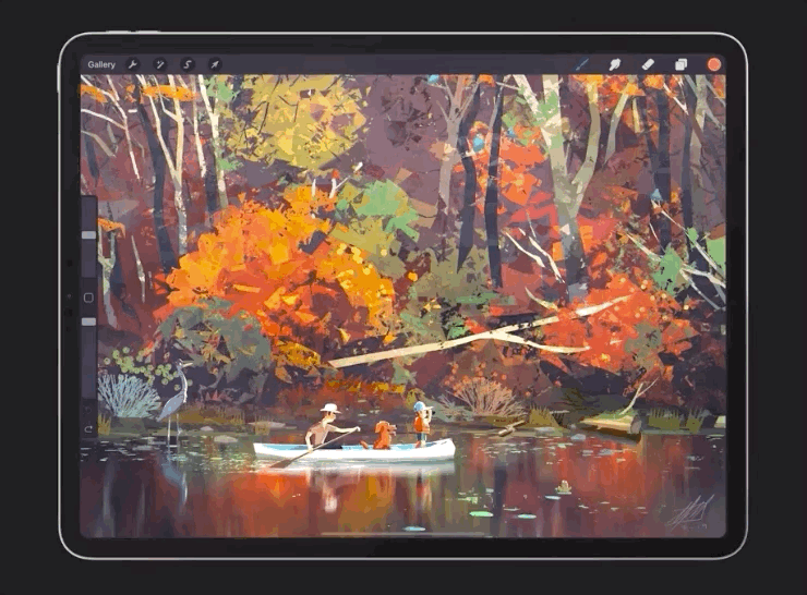 Procreate 5 je dodáván se štětci importovanými z Photoshopu, Animace ... Procreate 5 je dodavan se stetci importovanymi z Photoshopu Animace