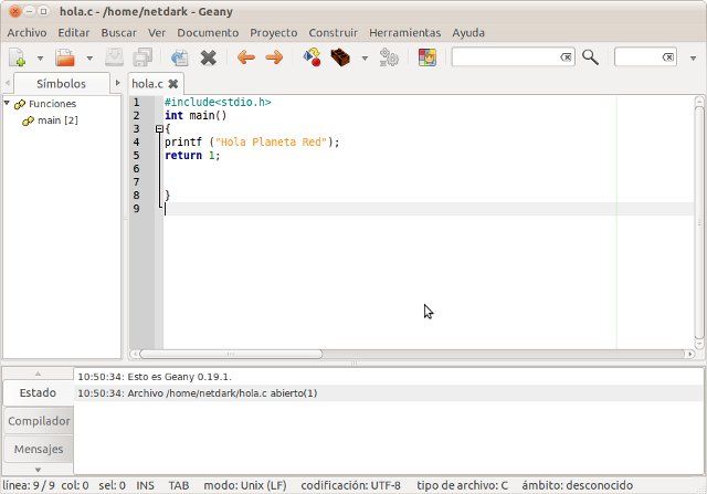 Programování Geany v Ubuntu 10.10