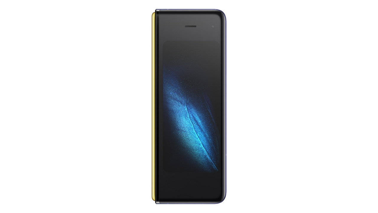 Zavřená 4,6palcová obrazovka Samsung Galaxy Fold. Obrázek: Samsung