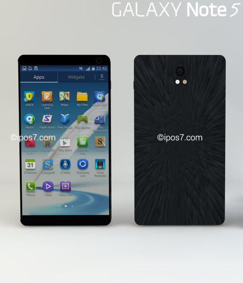 Samsung Galaxy Note 5, první design
