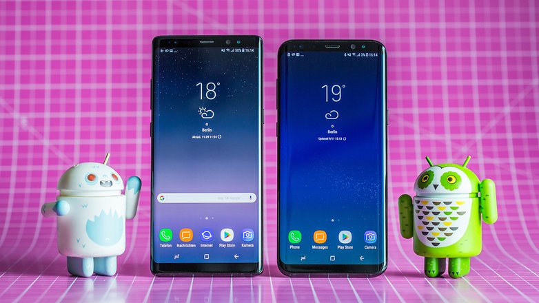 samsung galaxy note 8 s8 plus vpředu