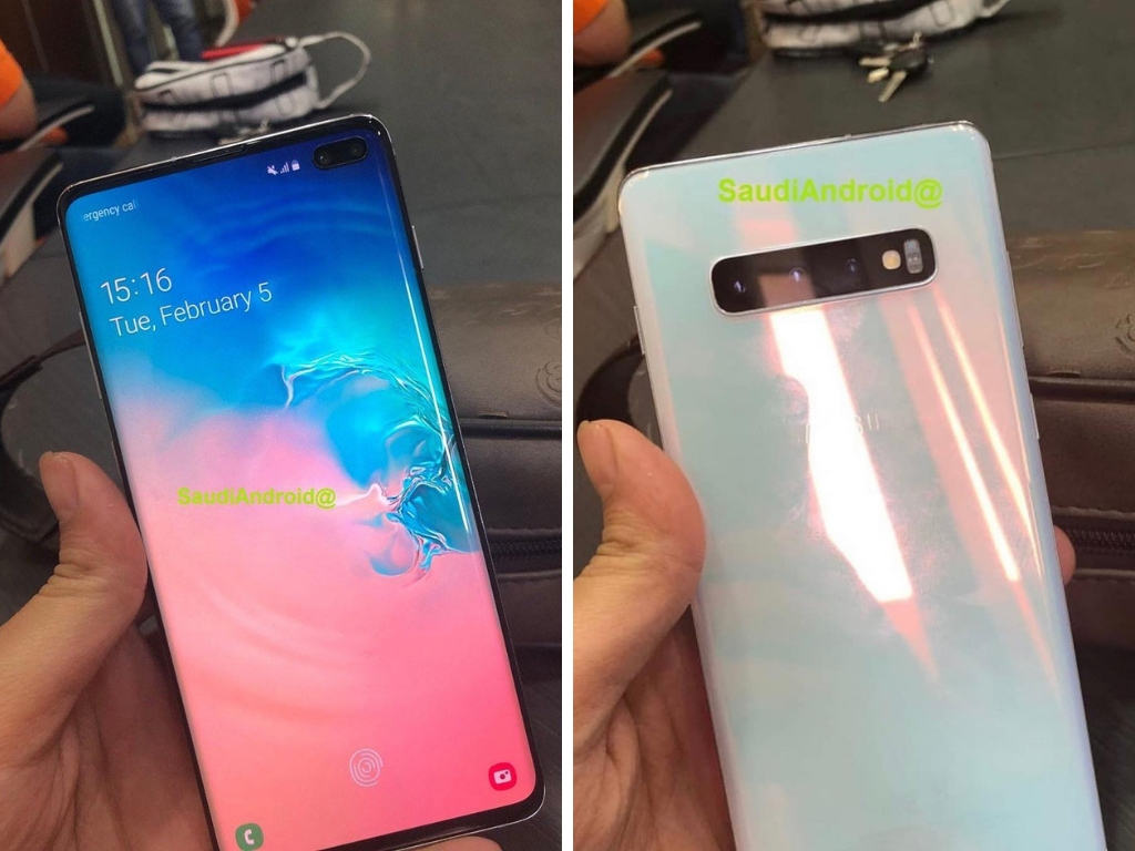 Unikající obrázky Samsung Galaxy S10 Plus ověřují snímač otisků prstů na obrazovce. Obrázek: Benjamin Geskin