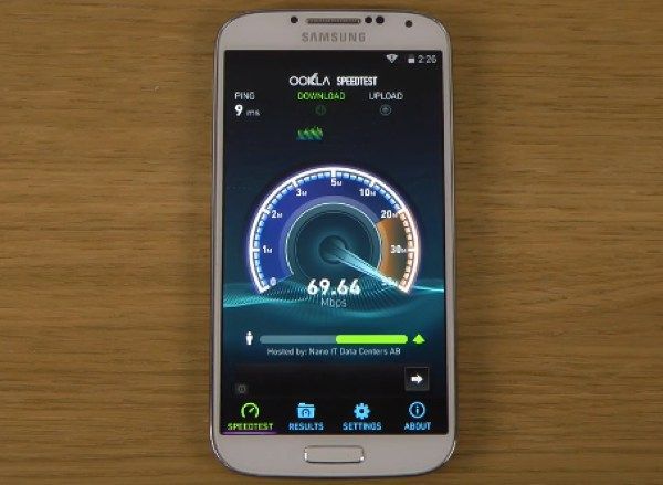 Samsung Galaxy S4 a Android 4.4, rychlost internetu