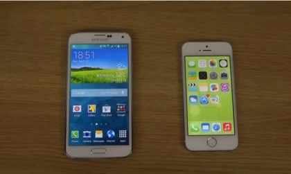 Samsung Galaxy S5 a iPhone 5S s iOS 7.1, rychlost internetu