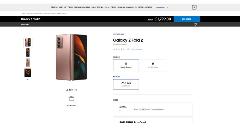 Samsung Galaxy Z Fold 2 uniká cena ...