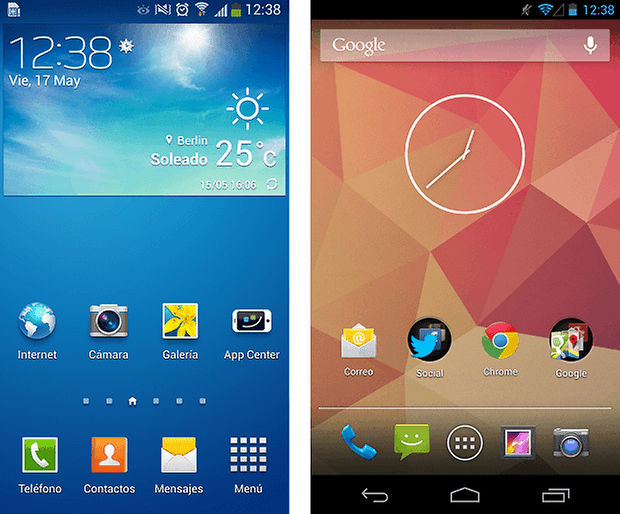 Samsung TouchWiz vs. Sklad Android - Porovnání rozhraní 12 Touchwiz vs Stock Android