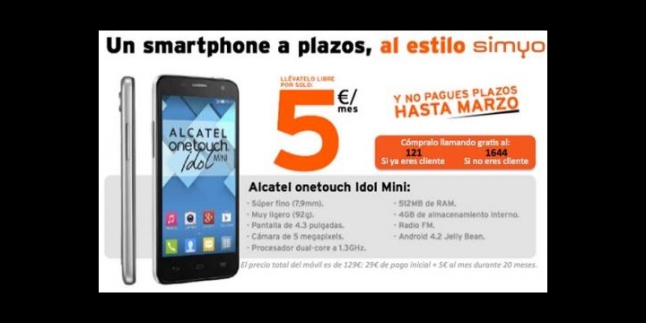 Společnost Simyo nyní prodává smartphony zdarma na splátky a na dobu neurčitou