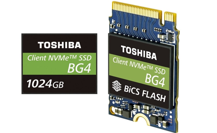 Společnost Toshiba představuje SSD disky BG4 NVMe