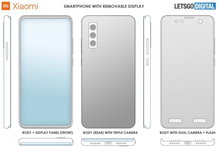 Obrázek - Xiaomi patentuje mobilní telefon s odnímatelnou obrazovkou