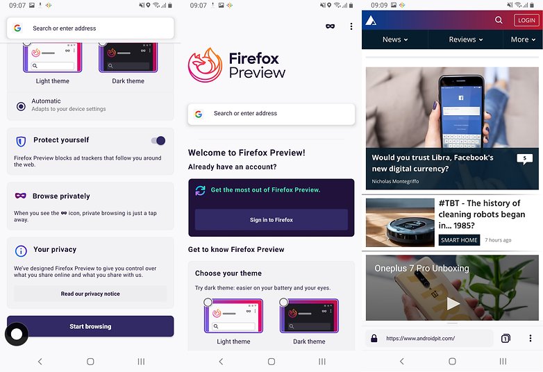 Firefox Náhled Android