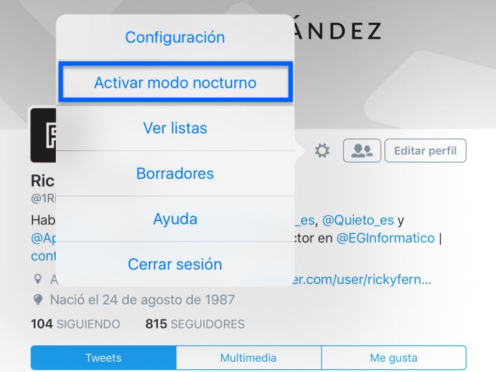 Twitter spouští noční režim v aplikaci pro iPhone 5 Obrázek - Twitter spouští noční režim v aplikaci pro iPhone