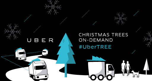 Uber přináší vánoční stromek domů 23 uber noel