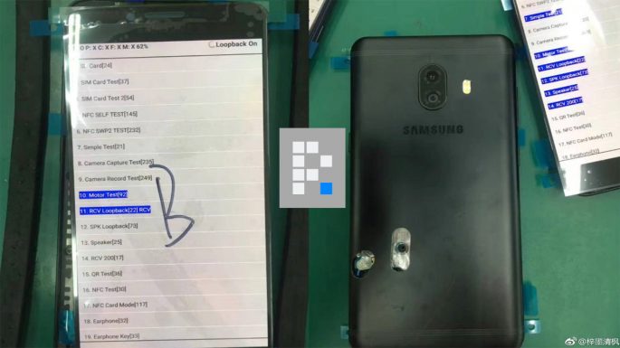 Samsung Galaxy C10 přední a zadní