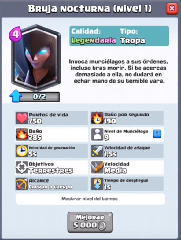 Data Clash Royale Night Witch