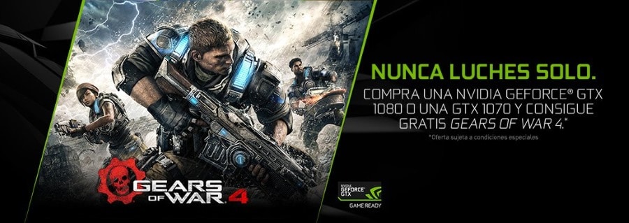 Získejte zdarma Gears of War 4 při nákupu produktu Nvidia