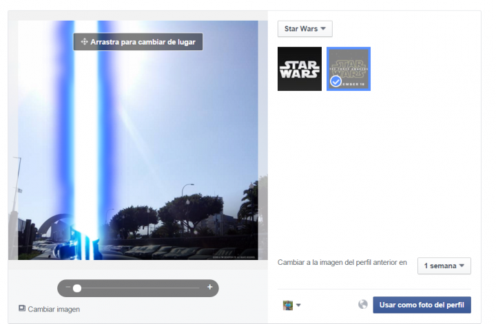Obrázek - Změňte svou profilovou fotografii na Facebooku na světelný meč Star Wars