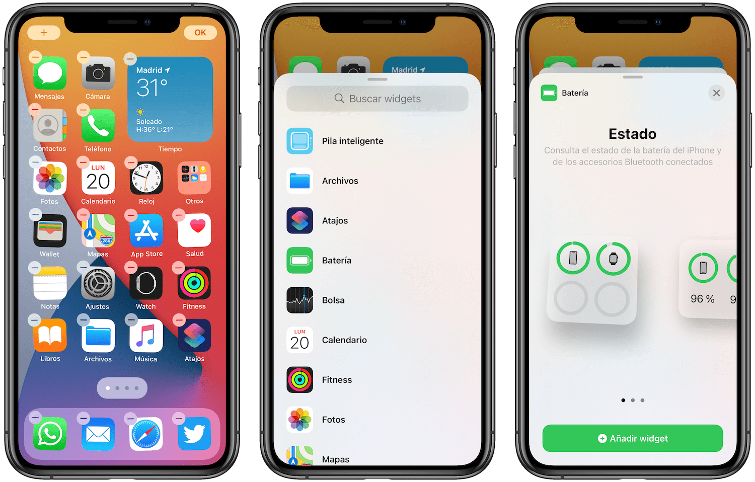 přidat widget ios 14
