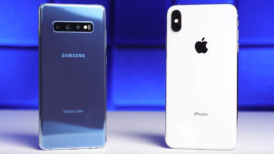 iPhone XS Max vs.  Test pádu Galaxy S10 +: Co ...